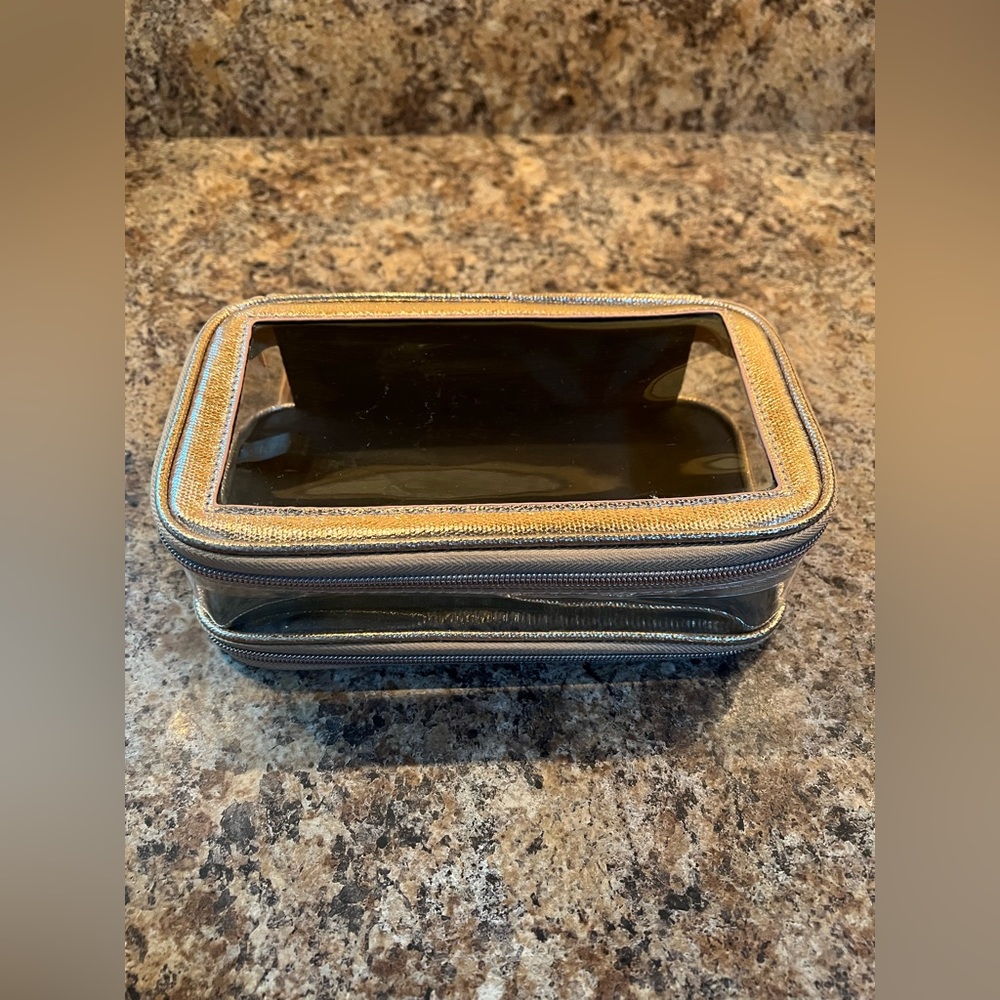 Tarte Gold and Black Cosmetic Bag